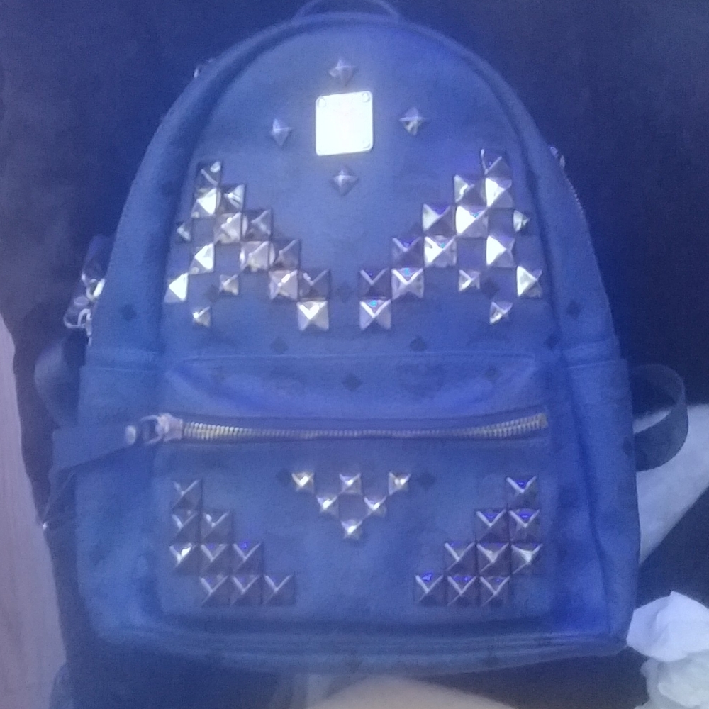Blue mcm bag medium